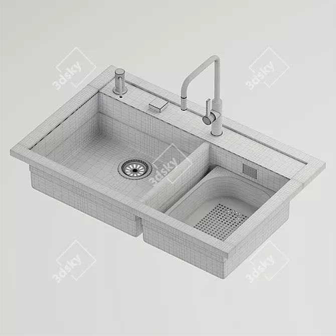 Sleek Elegance: Olif Alveus Sink 3D model image 2