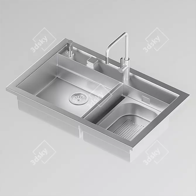 Sleek Elegance: Olif Alveus Sink 3D model image 4