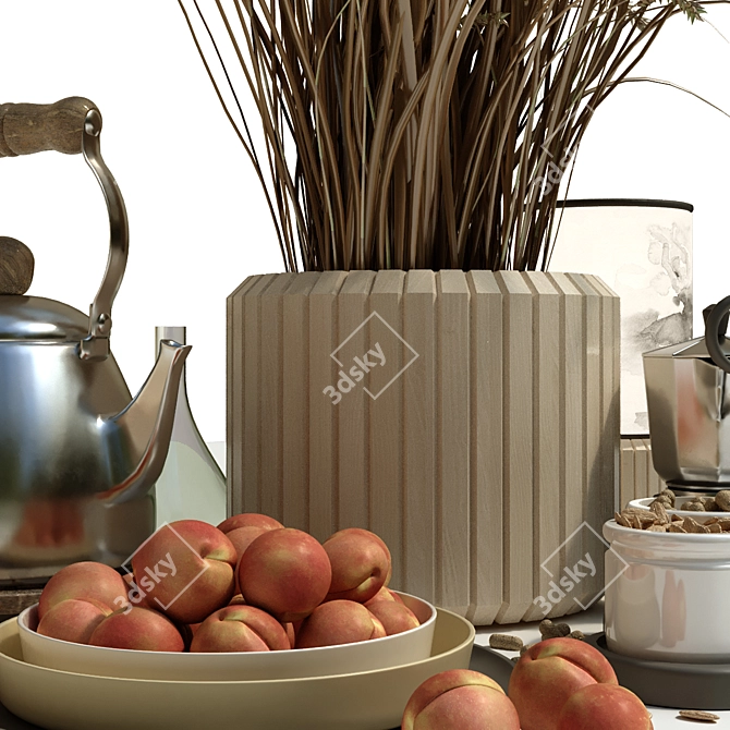 Elegant Modern Tableware Set 3D model image 5