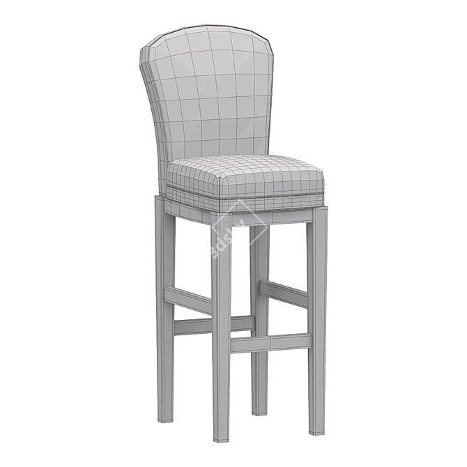 HATTIE Swivel Bar Stool: Sleek & Comfortable 3D model image 2