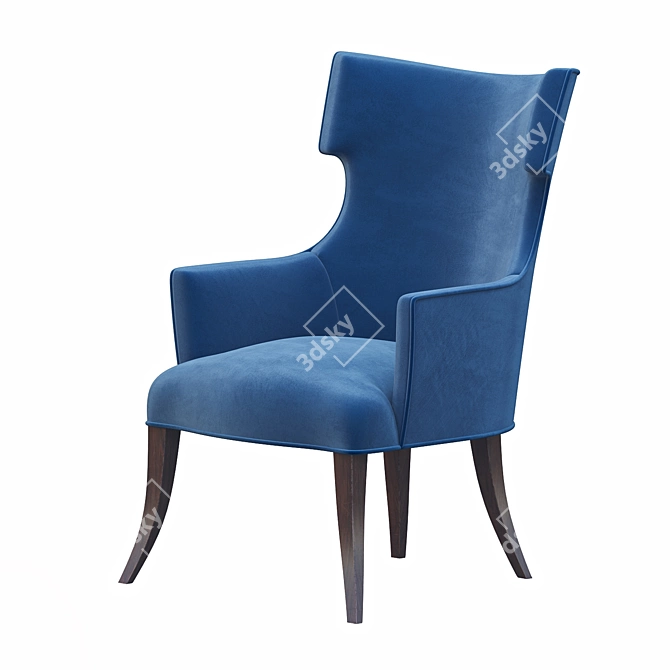 Hellenist-inspired Neptune Armchair 3D model image 1