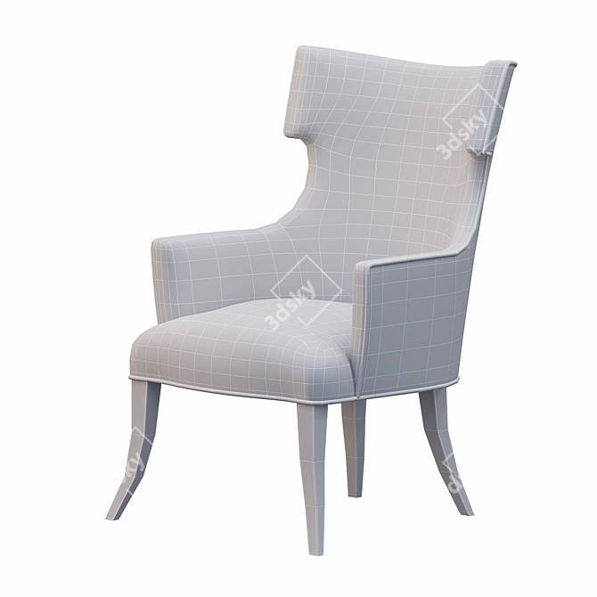 Hellenist-inspired Neptune Armchair 3D model image 3