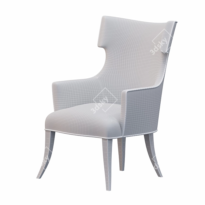 Hellenist-inspired Neptune Armchair 3D model image 4