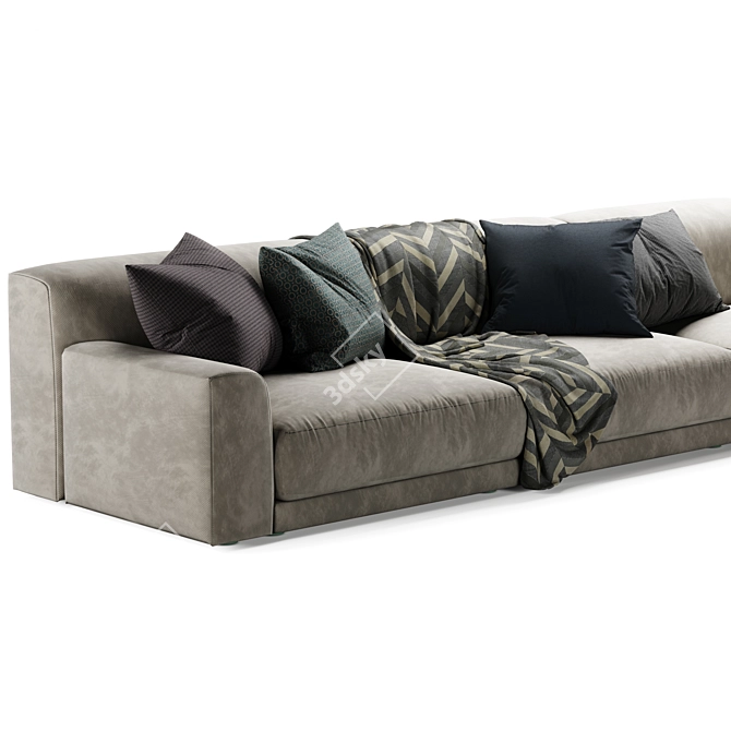 Poliform Paris Seoul Sofa: Modern Elegance for Your Space 3D model image 3