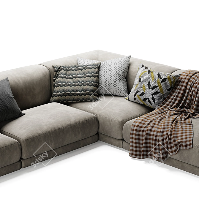 Poliform Paris Seoul Sofa: Modern Elegance for Your Space 3D model image 4