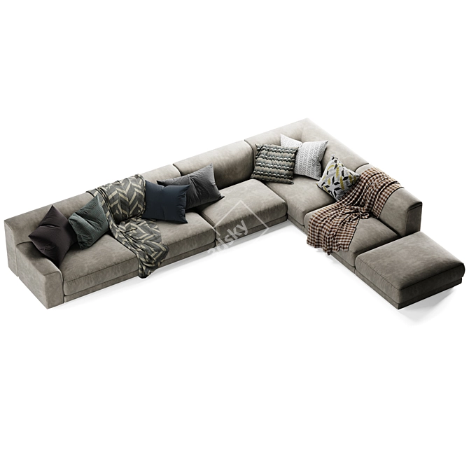Poliform Paris Seoul Sofa: Modern Elegance for Your Space 3D model image 5