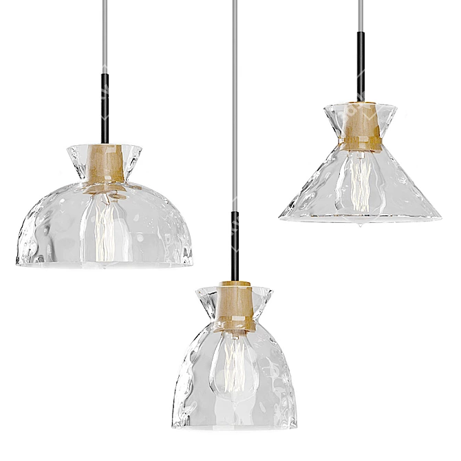 Title: OMG Glass Pendant Lamp 3D model image 1