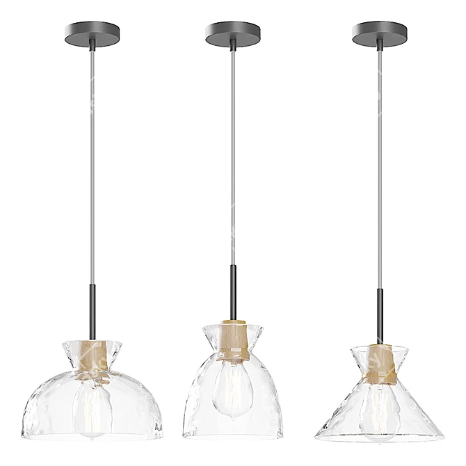 Title: OMG Glass Pendant Lamp 3D model image 2