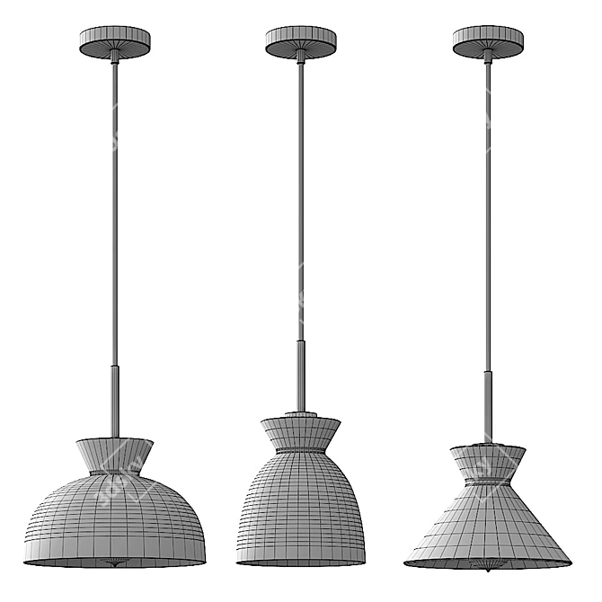 Title: OMG Glass Pendant Lamp 3D model image 3