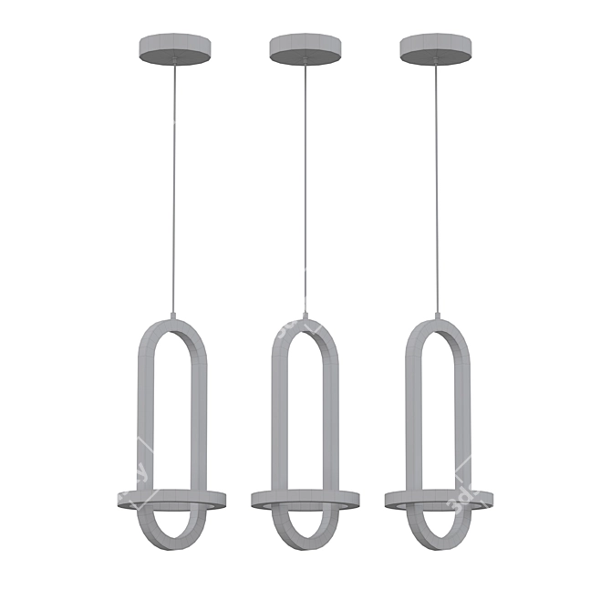 Minimalist Long-Line Pendant 3D model image 2