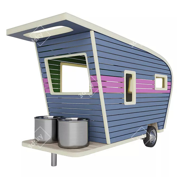 Title: Vintage-inspired Pet Trailers: Customizable & Stylish 3D model image 18