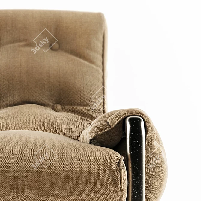 Vintage Italian Mohair Lounge Chairs 3D model image 5