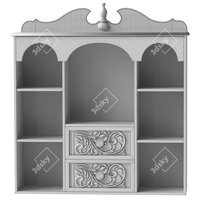 Elegant Sarantino Wall Cabinet 3D model image 5