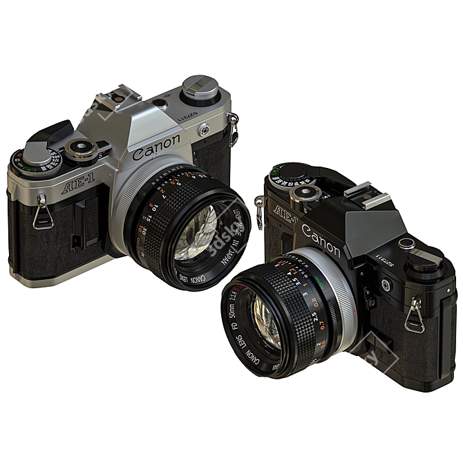 Classic Canon AE-1: Vintage Beauty 3D model image 1