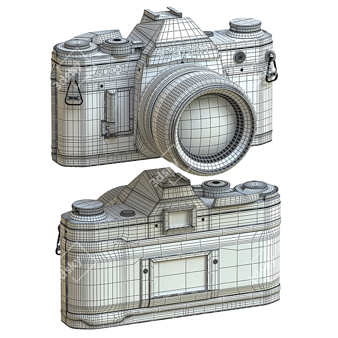 Classic Canon AE-1: Vintage Beauty 3D model image 11