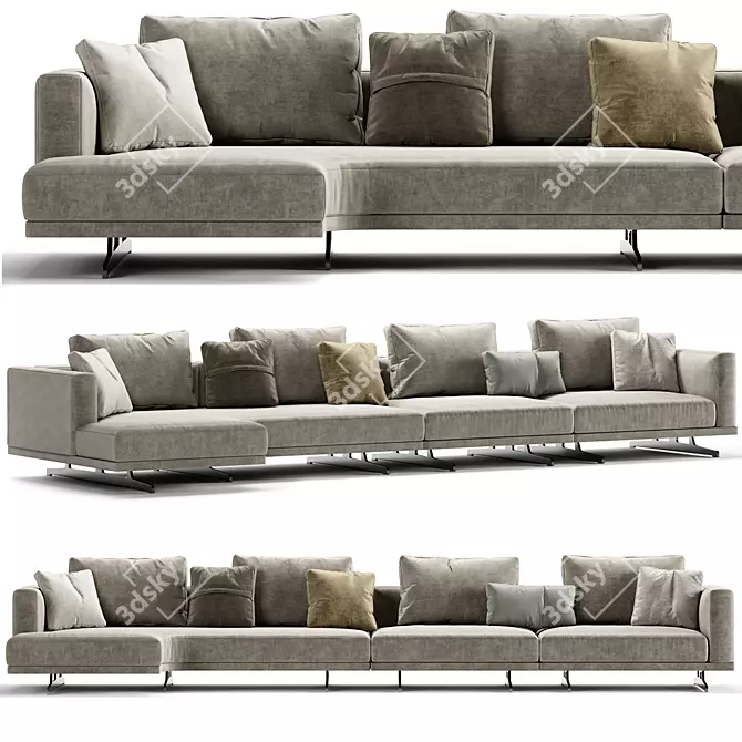 Elegant HORIZON Sofa by Frigerio 3D model image 1