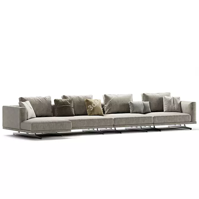 Elegant HORIZON Sofa by Frigerio 3D model image 3