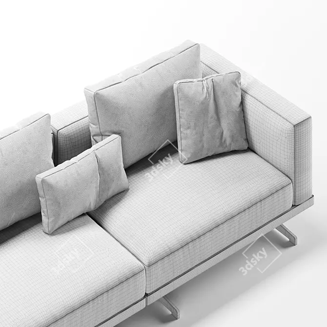 Elegant HORIZON Sofa by Frigerio 3D model image 6