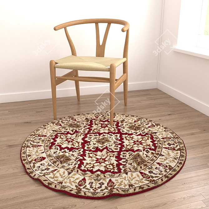 Versatile Round Rugs Set 3D model image 4