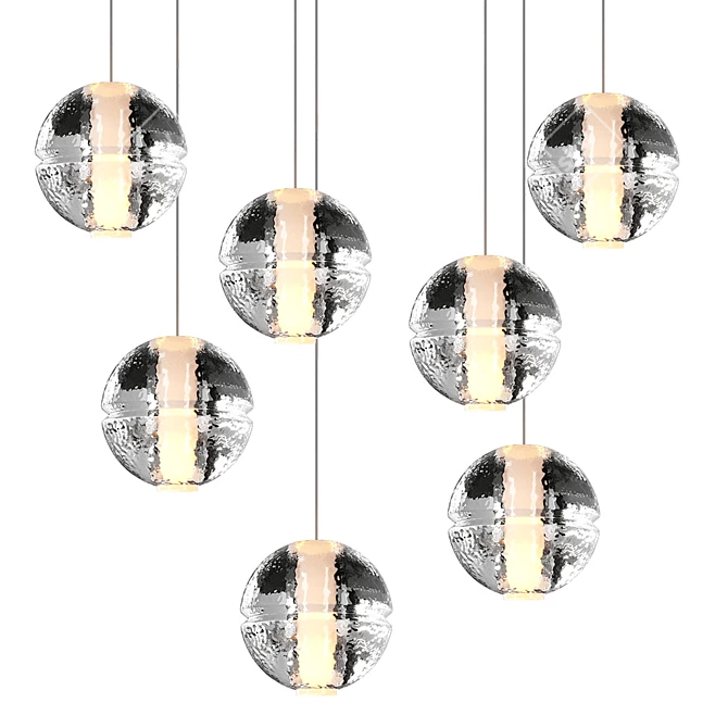 Crystal Clear Pendant Lamp 3D model image 1