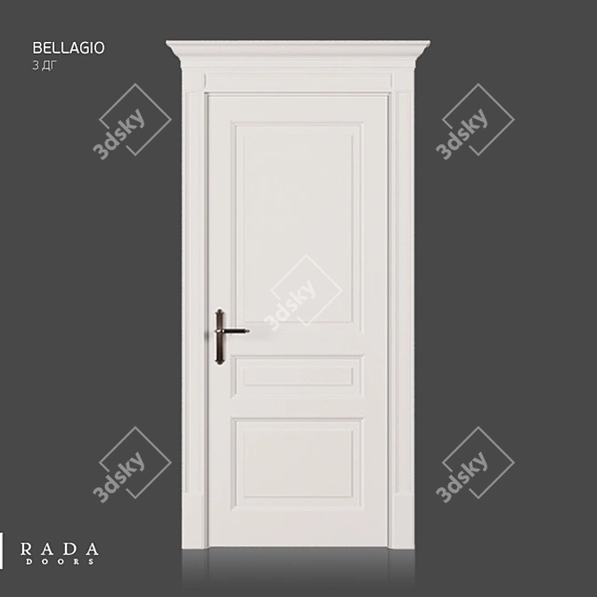 Bellagio 3 DG: Timeless Elegance with Rada Doors 3D model image 1