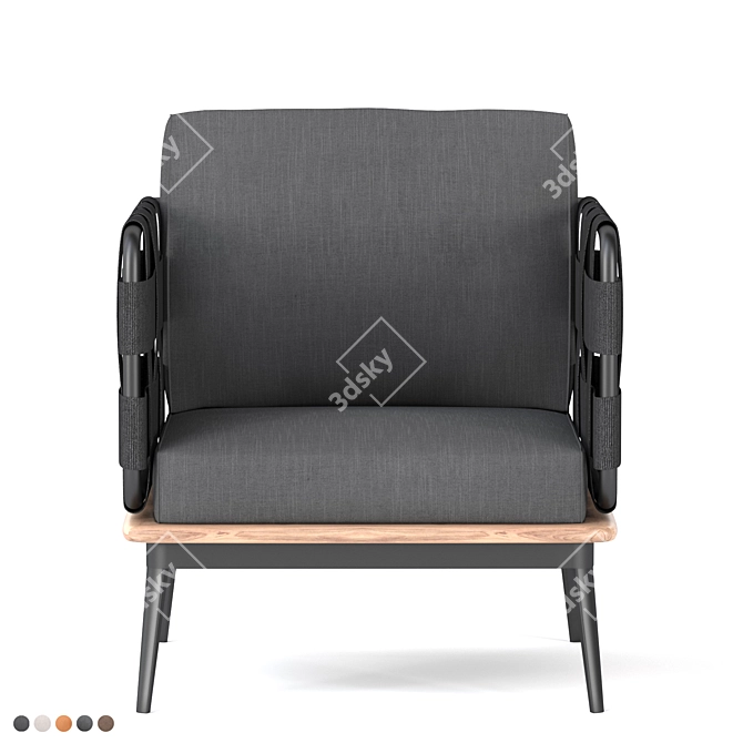 Cosmic Outdoor Lounge Chair 3D model image 2