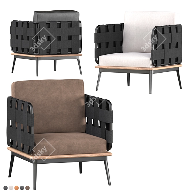 Cosmic Outdoor Lounge Chair 3D model image 6