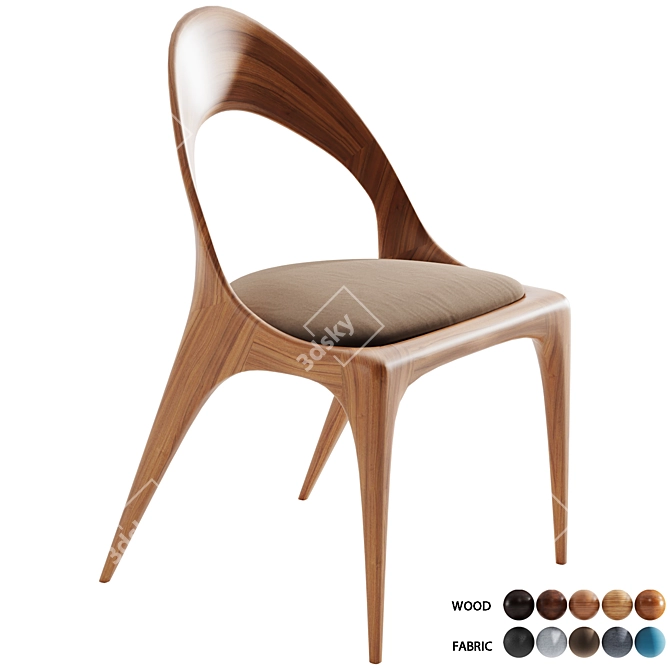 Sleek Sharon Chair: Modern Design 3D model image 1