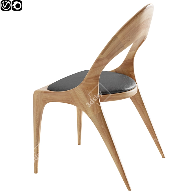 Sleek Sharon Chair: Modern Design 3D model image 4