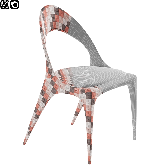 Sleek Sharon Chair: Modern Design 3D model image 5