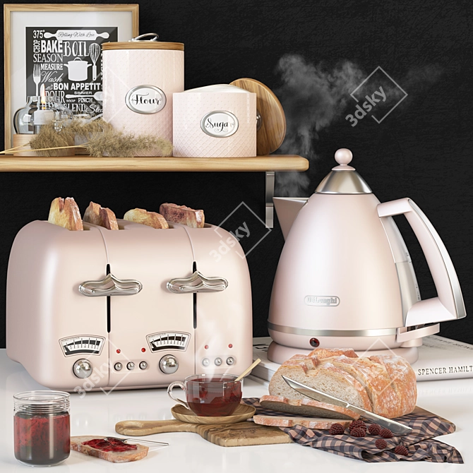 Delonghi Kitchen Set: Modern & Functional Appliances 3D model image 1