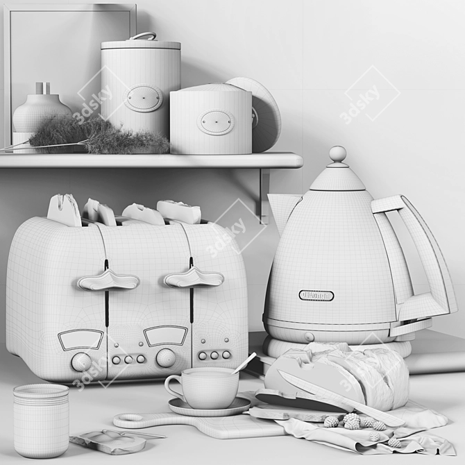 Delonghi Kitchen Set: Modern & Functional Appliances 3D model image 18