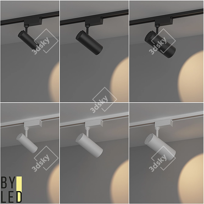 Byled Spot TR1 - Track LED Spotlight for Versatile Lighting 3D model image 2