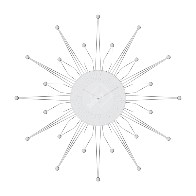 Polaris Wall Clock 3D model image 2