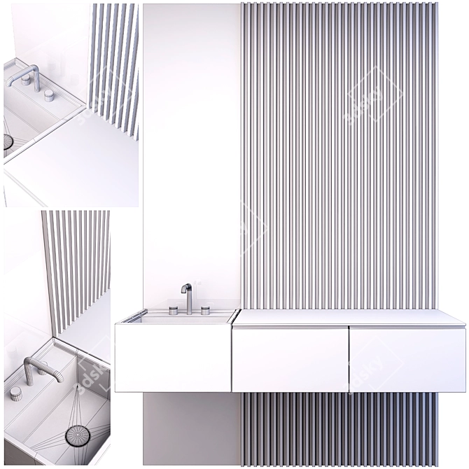 Stylish Bathroom Essentials Collection 3D model image 3