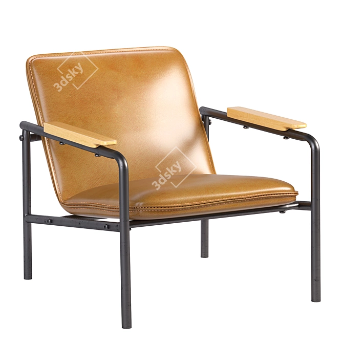 Boulevard Cafe Lounge Chair: Stylish and Comfortable 3D model image 1