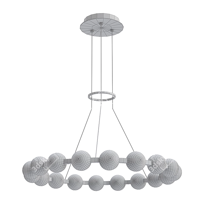 Elegant Orbet 30 Chandelier 3D model image 2