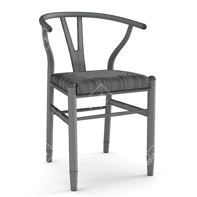 Elegant Robin Wishbone Chair 3D model image 7