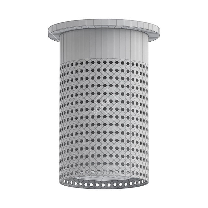 Sleek Flush Mount Lighting 3D model image 2