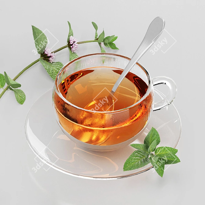 Elegant Tea Set for Stylish Sips 3D model image 13