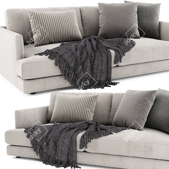 Modern West Elm Haven 2 Seater Sofa 3D model image 2