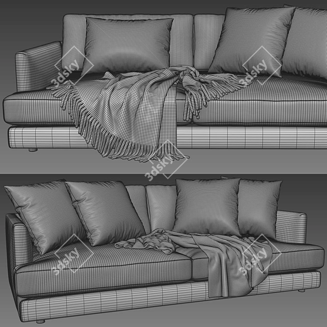 Modern West Elm Haven 2 Seater Sofa 3D model image 4