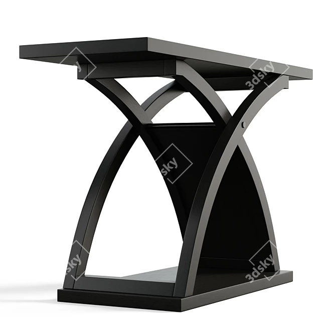 Exotic Espresso X-Shape Console 3D model image 5