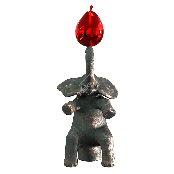 Enchanting Elephant Sculpture 3D model image 2