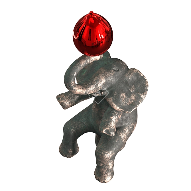 Enchanting Elephant Sculpture 3D model image 4