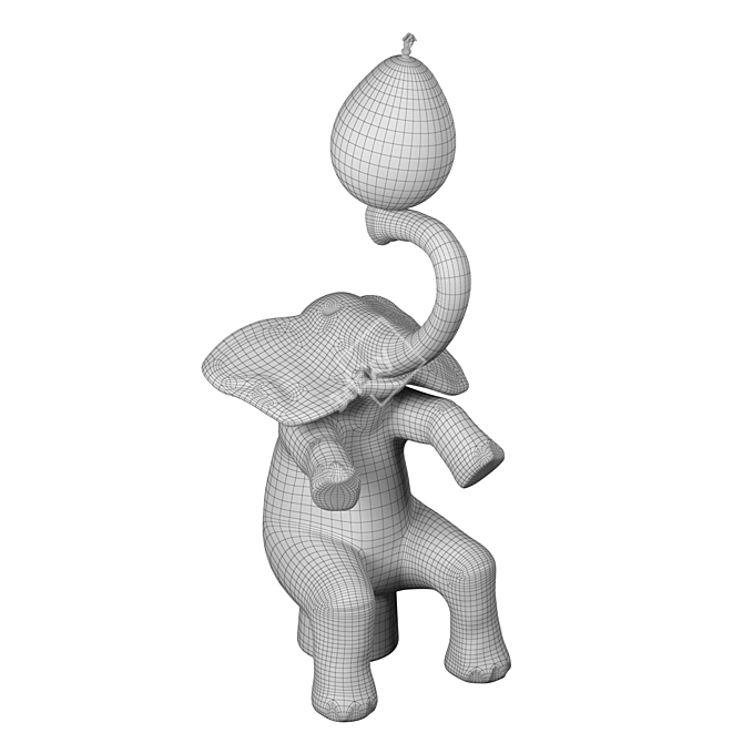 Enchanting Elephant Sculpture 3D model image 6