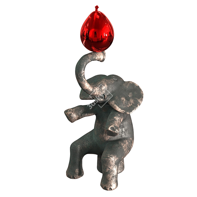 Enchanting Elephant Sculpture 3D model image 7