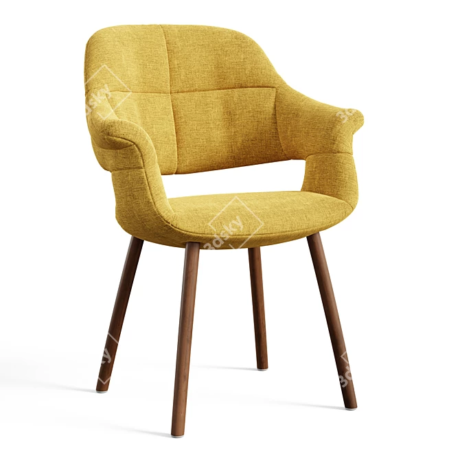 Modern Mid-Century Robyn Dining Chair 3D model image 1