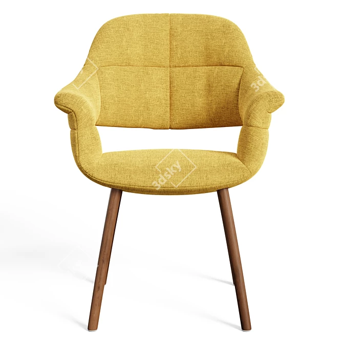 Modern Mid-Century Robyn Dining Chair 3D model image 2