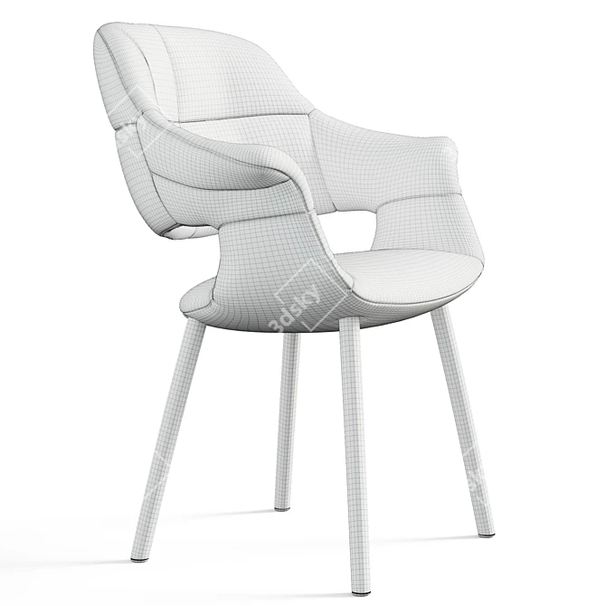 Modern Mid-Century Robyn Dining Chair 3D model image 6